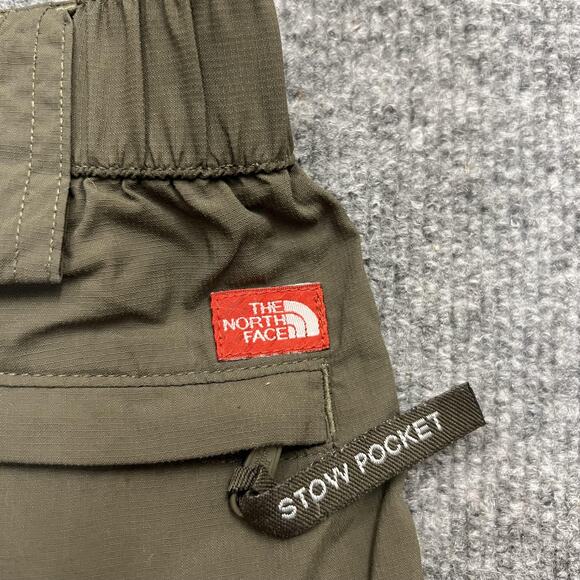 The North Face Shorts Mens Small Nylon Cargo Hiking Stow Pocket Olive Green - Picture 3 of 11